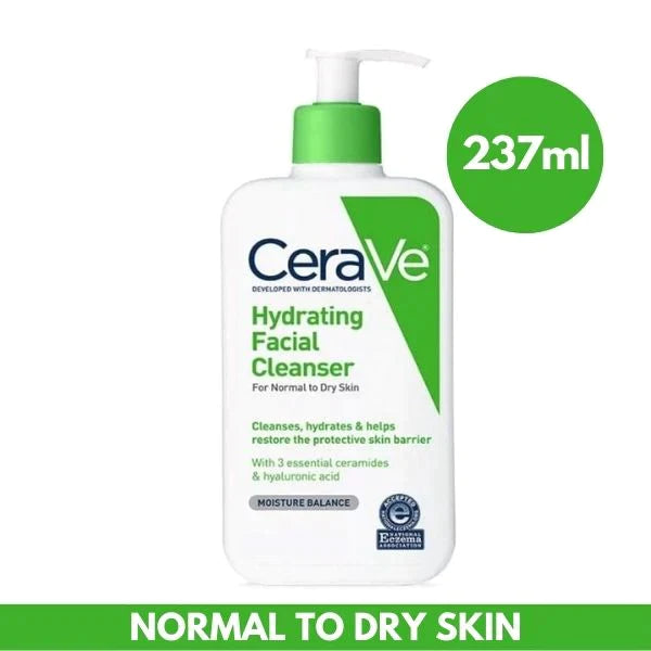 Cera Ve Hydrating Facial Cleanser Normal To Dry Skin 8 FL OZ/237Ml